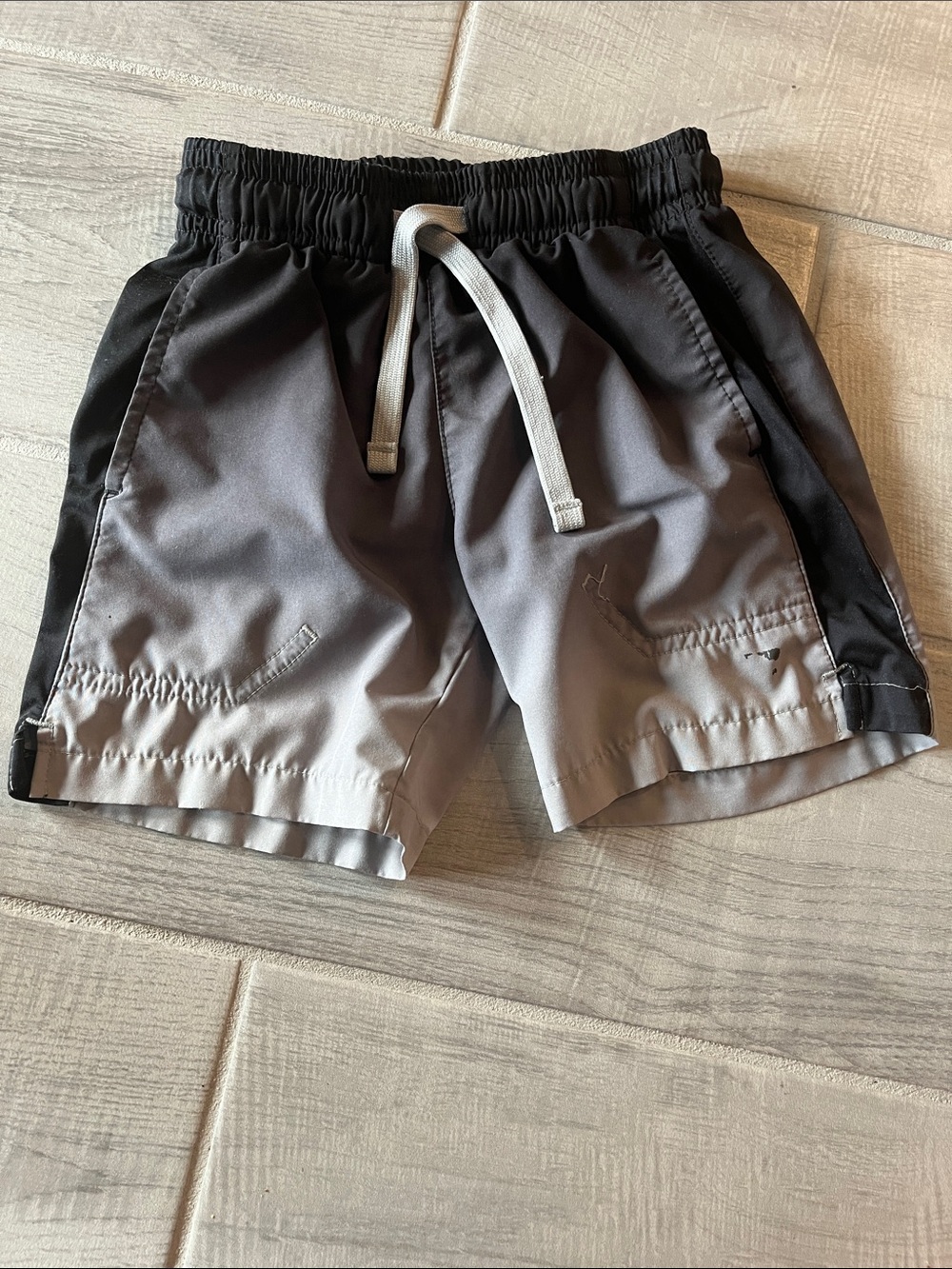 Russell Athletic Gray and Black Kids Athletic Shorts